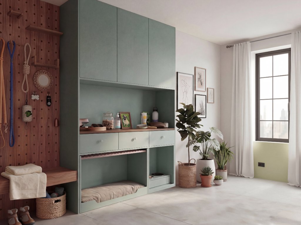 The Entry Care Wall gallery image 2 — HĀM Studio bespoke pet architecture