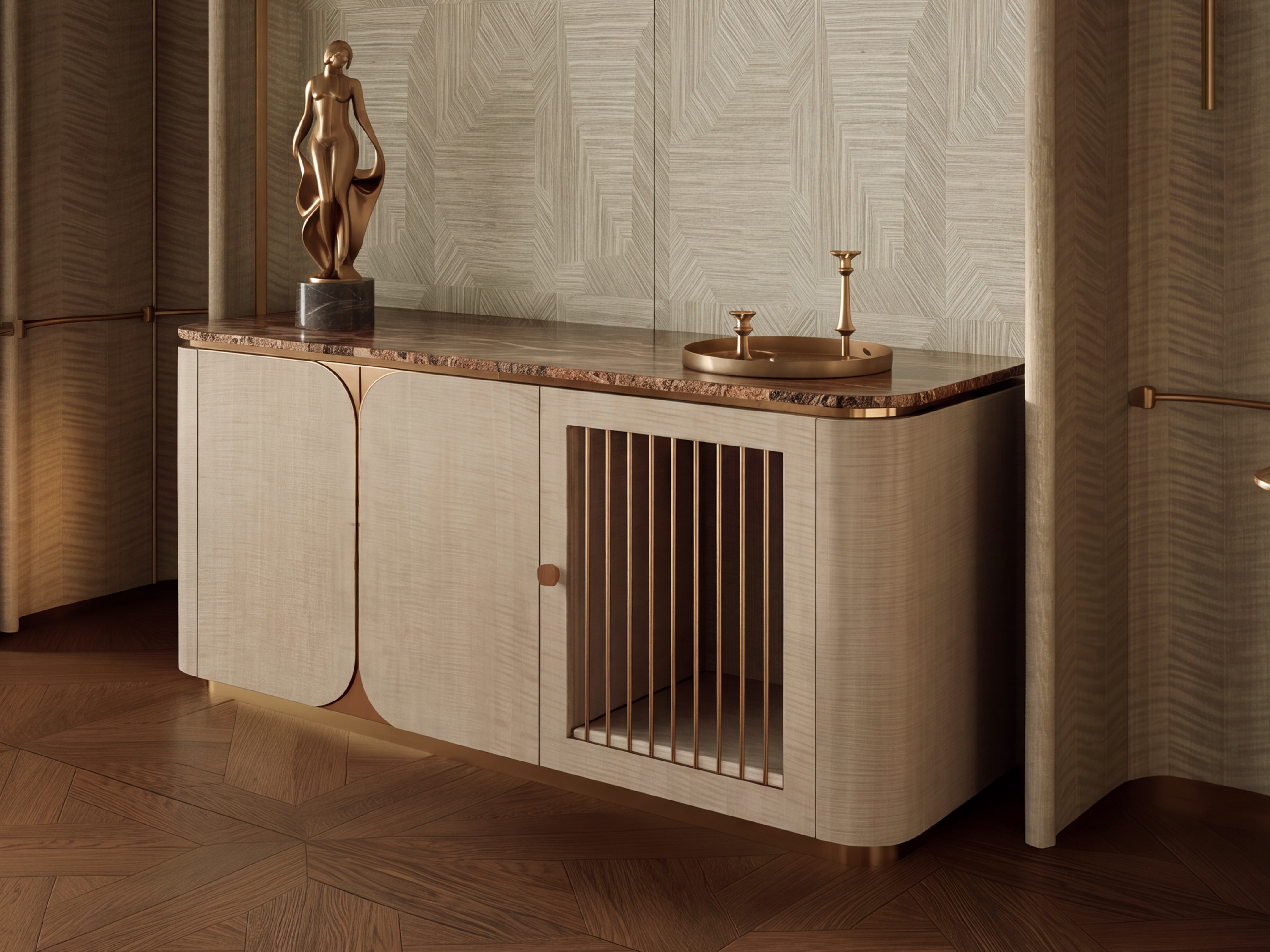 The Salon Rest Console gallery image 1 — HĀM Studio bespoke pet architecture