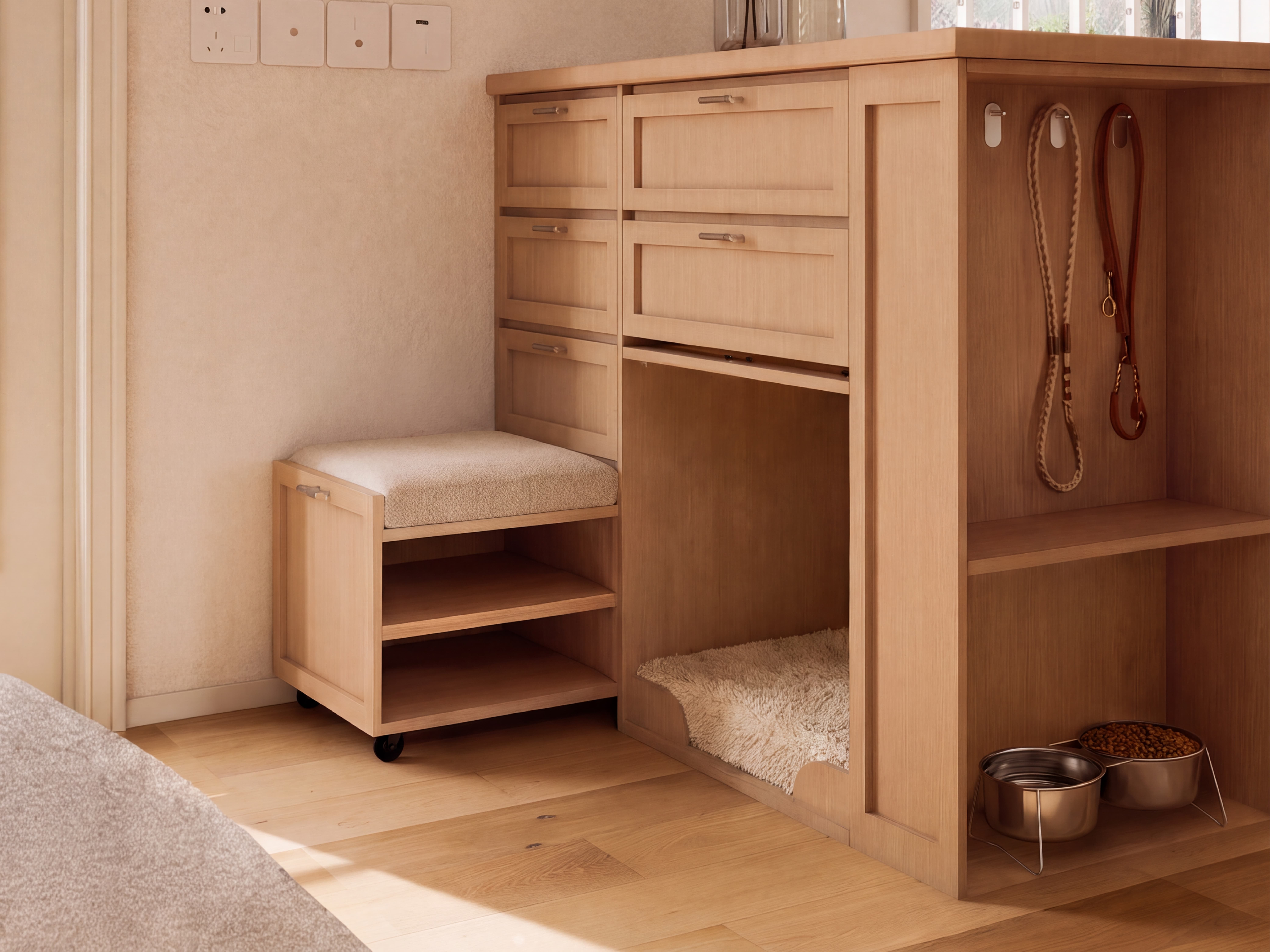 The Oak Threshold Suite gallery image 2 — HĀM Studio bespoke pet architecture