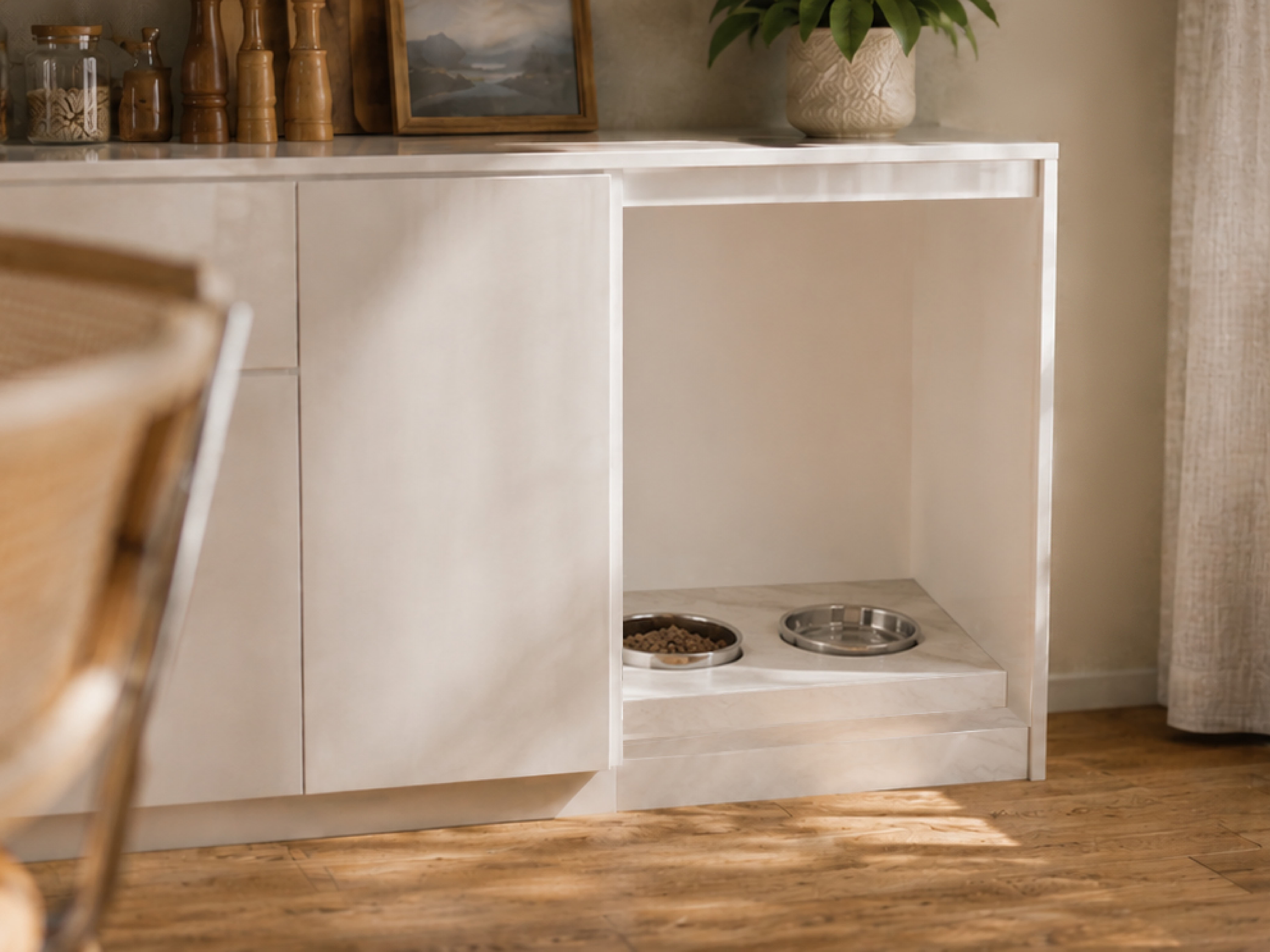 The Kitchen Feeding Credenza gallery image 2 — HĀM Studio bespoke pet architecture