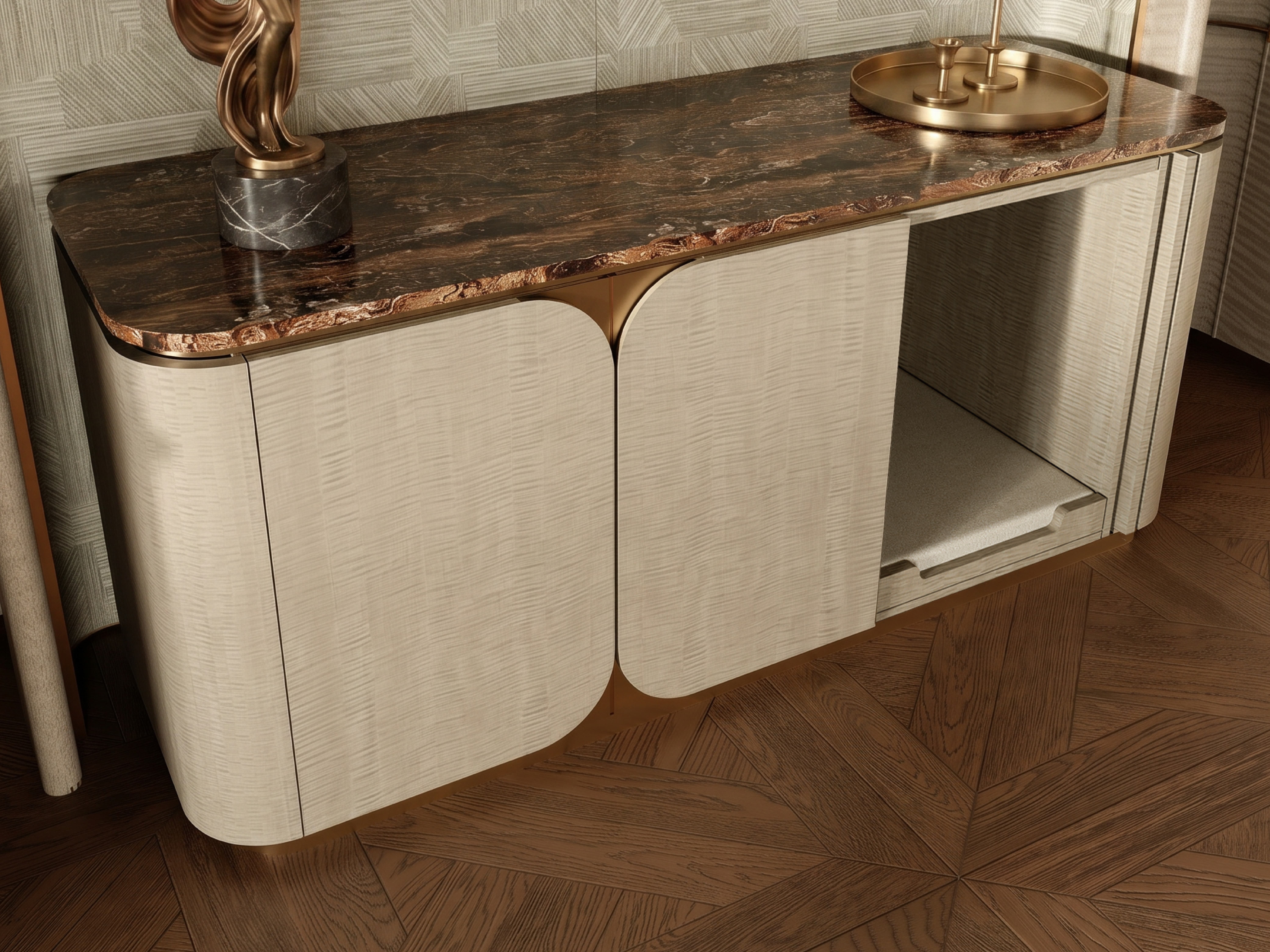 The Salon Rest Console gallery image 2 — HĀM Studio bespoke pet architecture