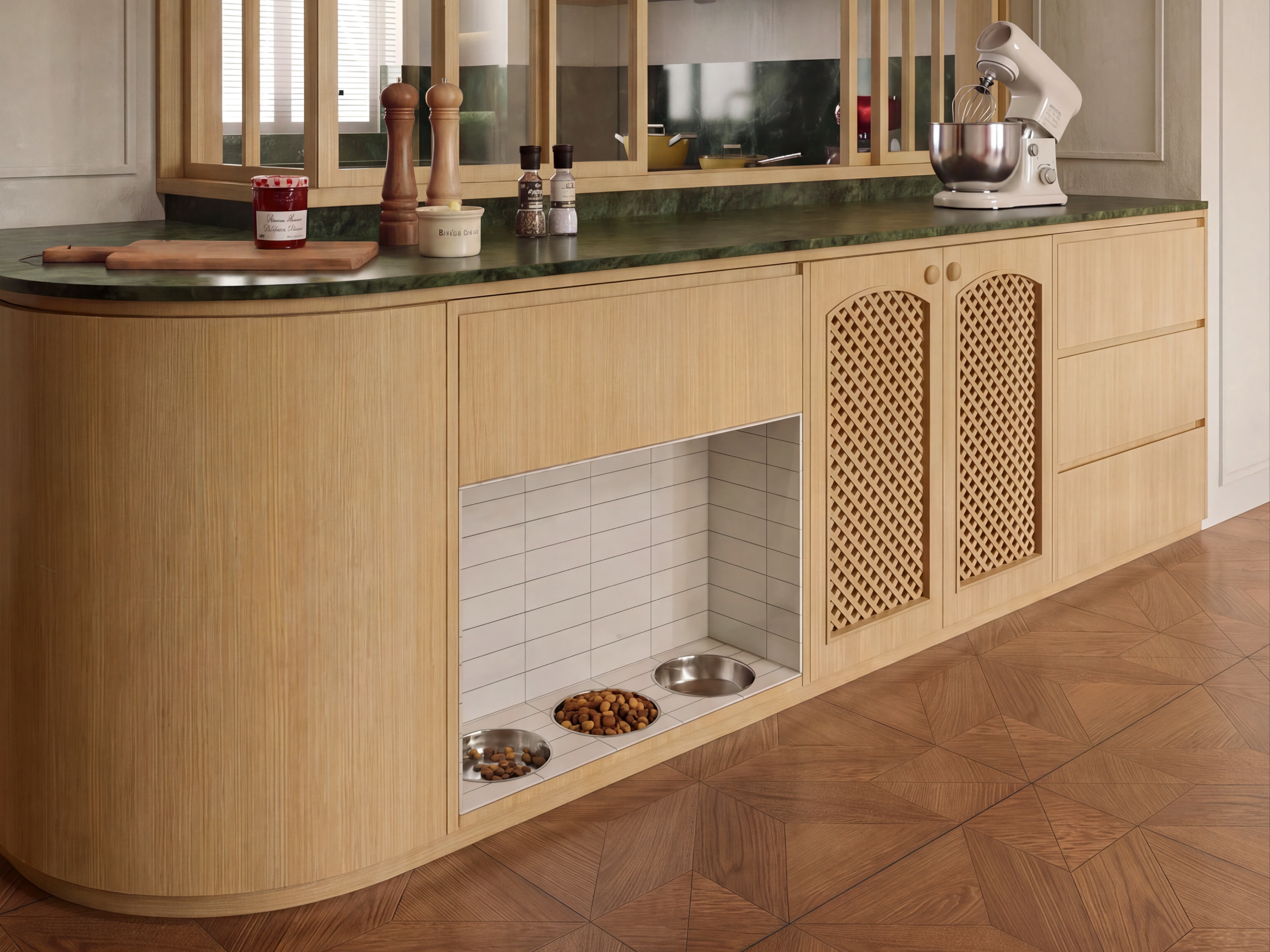 The Kitchen Care Run gallery image 1 — HĀM Studio bespoke pet architecture