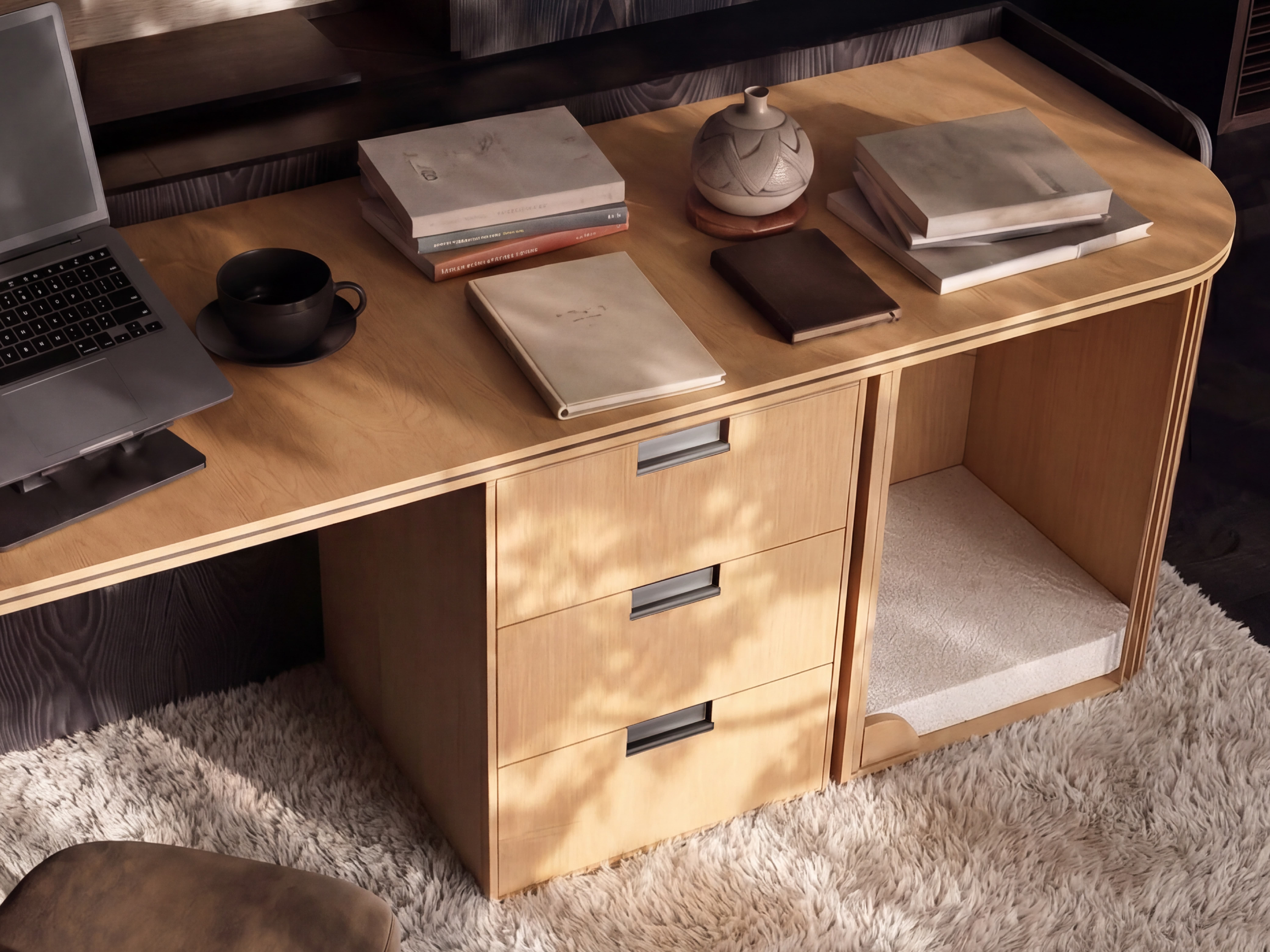 The Study Companion Desk gallery image 2 — HĀM Studio bespoke pet architecture