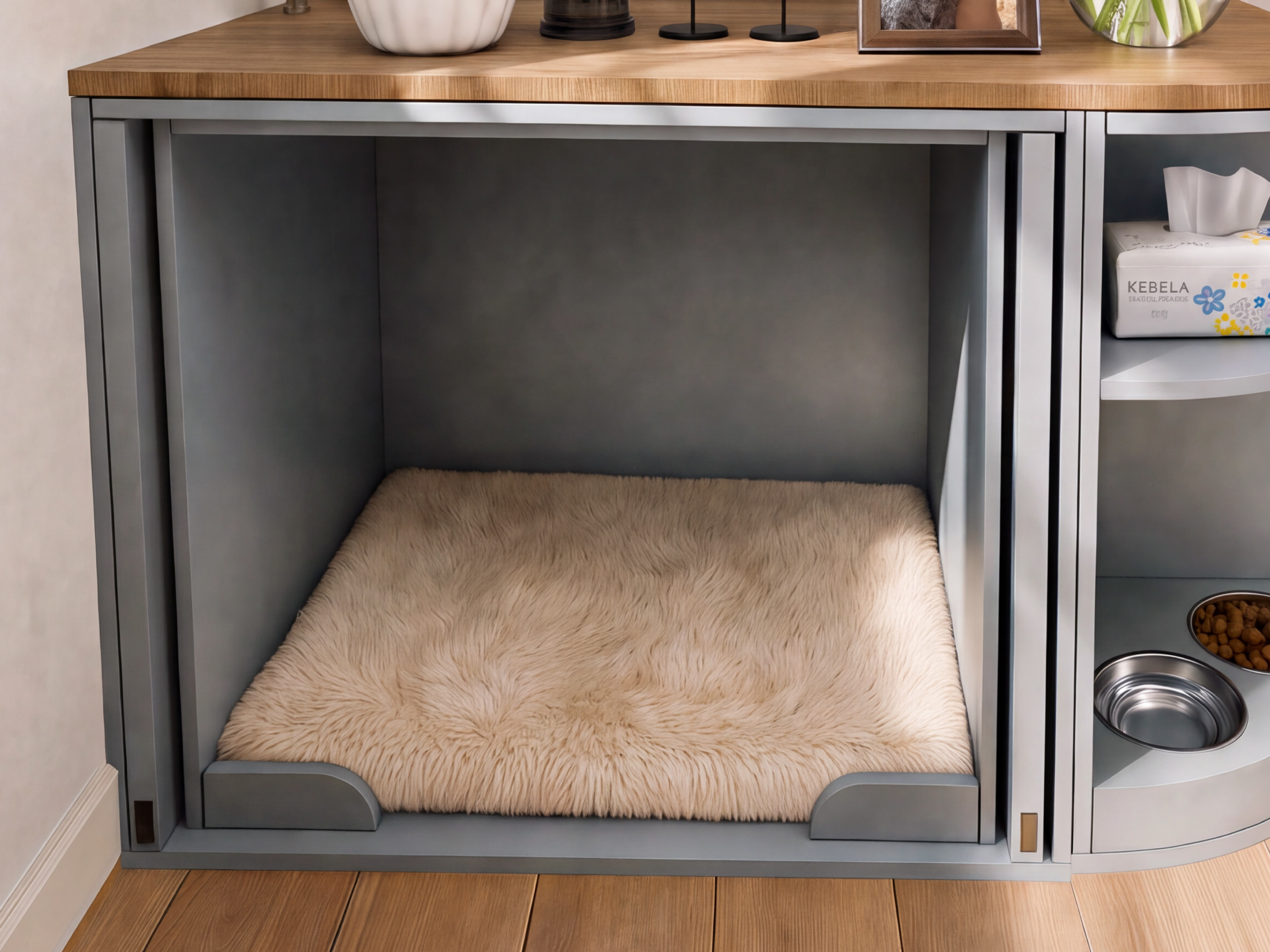 The Slate Corner Console gallery image 2 — HĀM Studio bespoke pet architecture