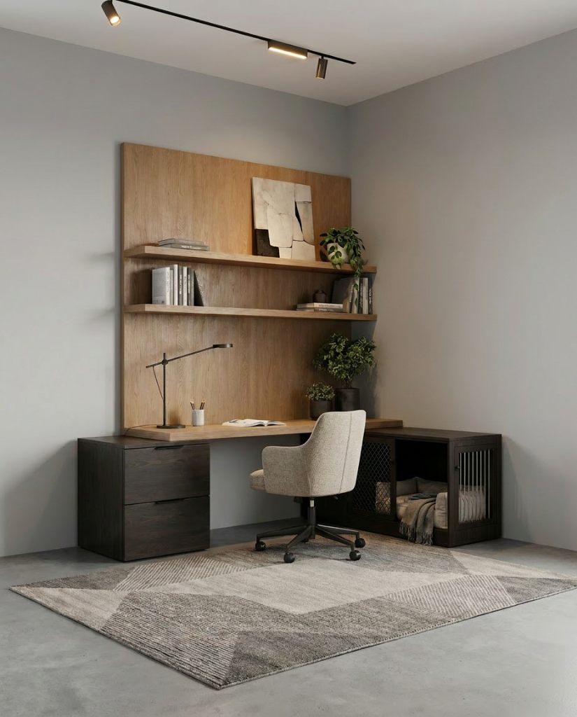 The Companion Work Desk — bespoke workstation pet architecture by HĀM Studio