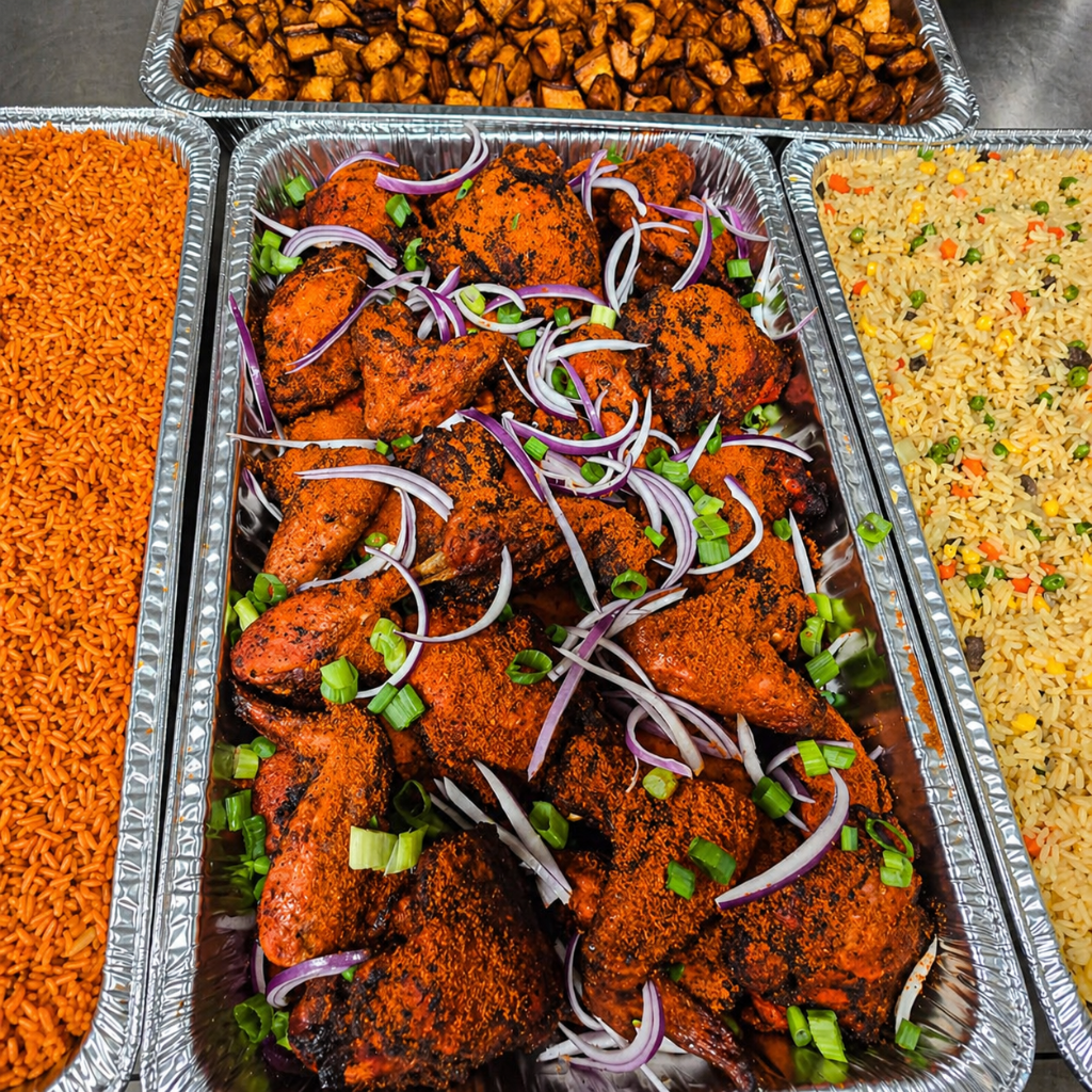 Jollof Haus catering spread