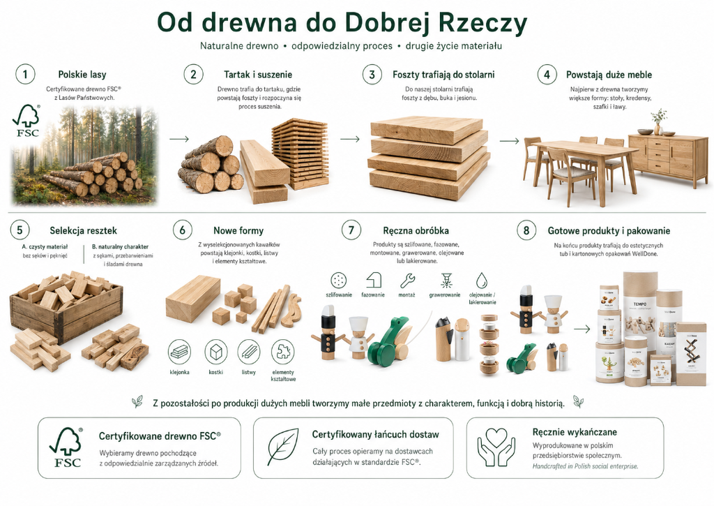 Visual production process - From wood to good thing