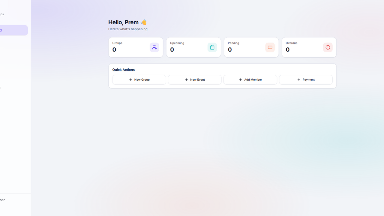 ClubHub template preview