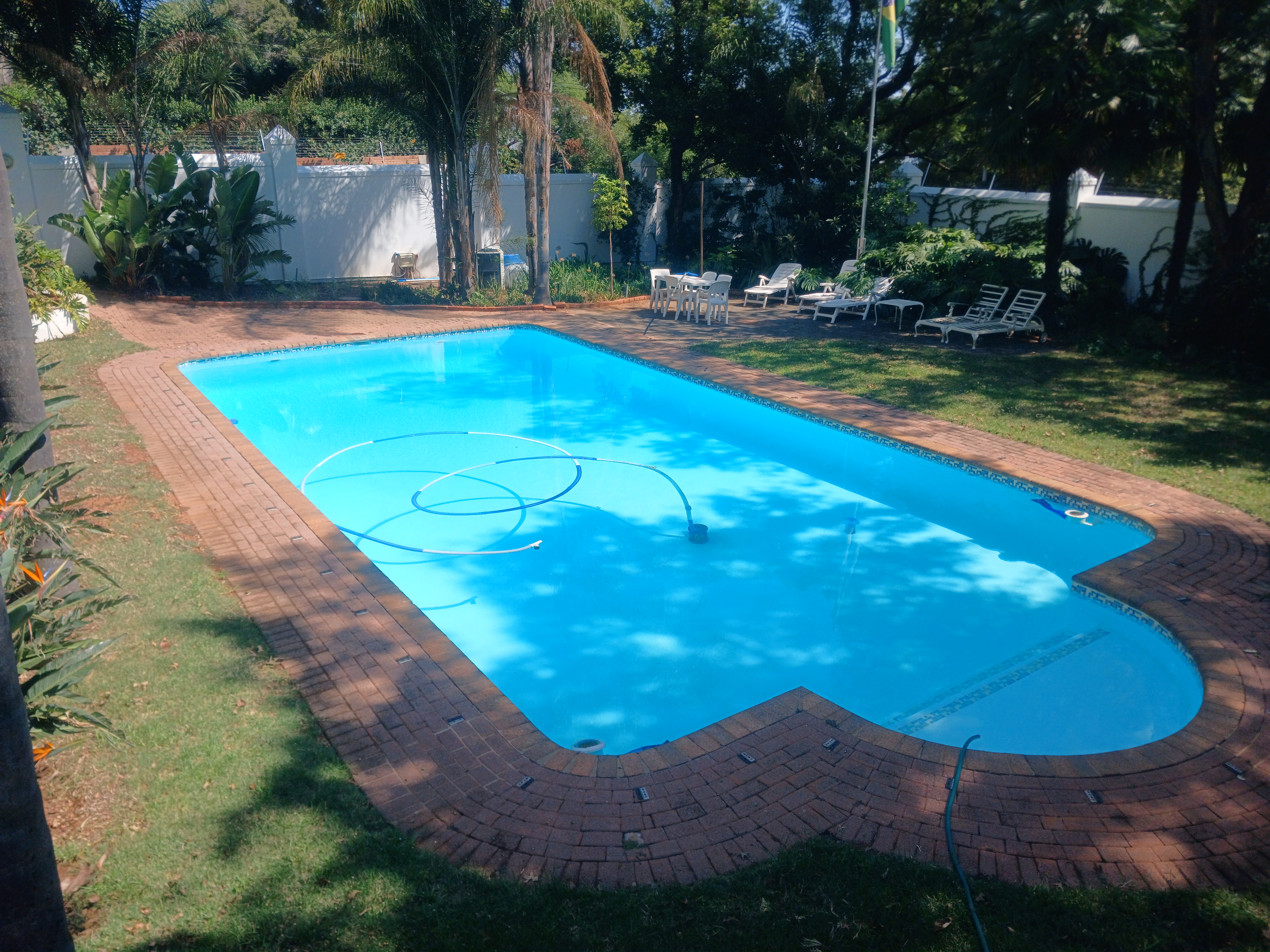 Crystal-clear swimming pool