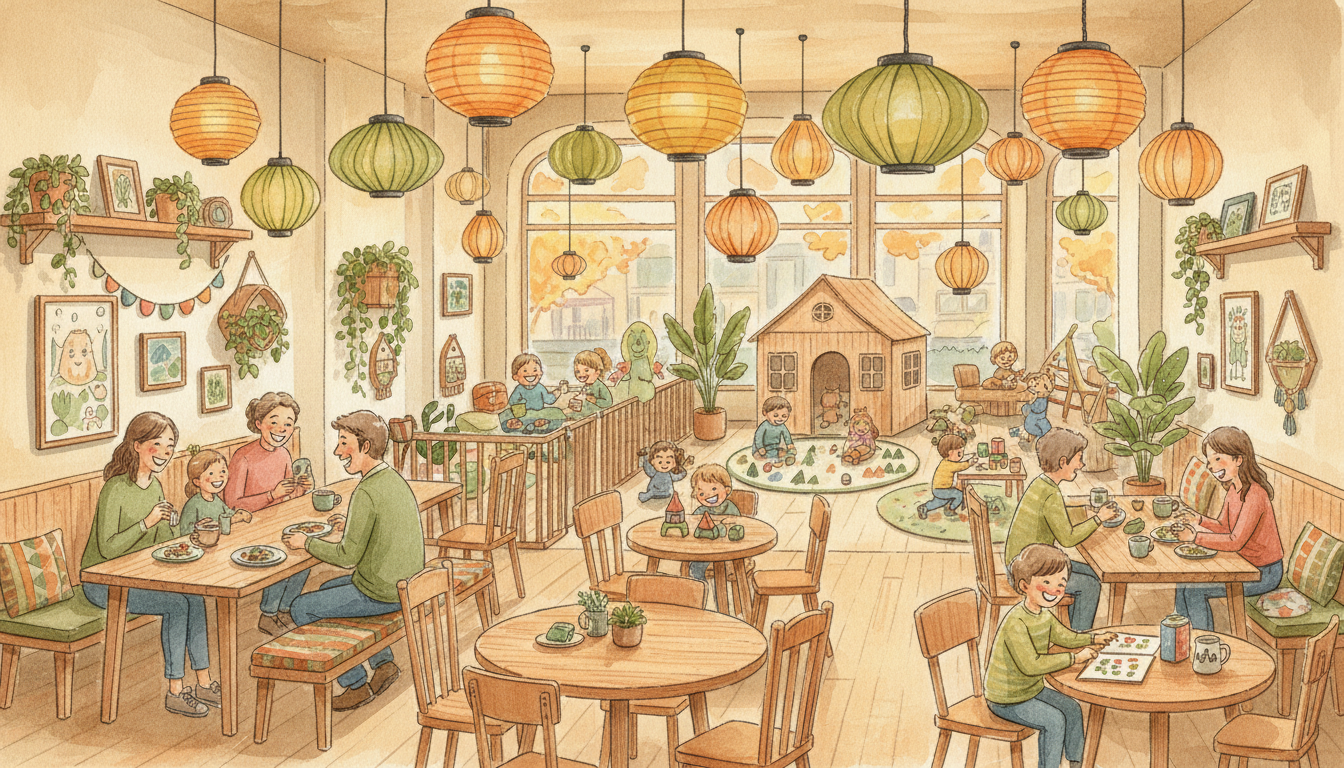 Imagination Cafe - warm creative family cafe interior