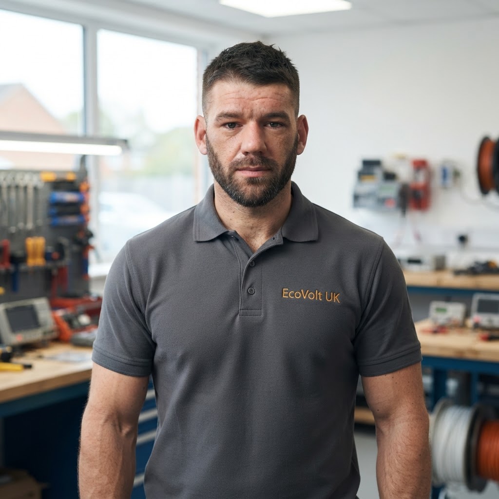 Ben, EcoVolt UK owner and electrician