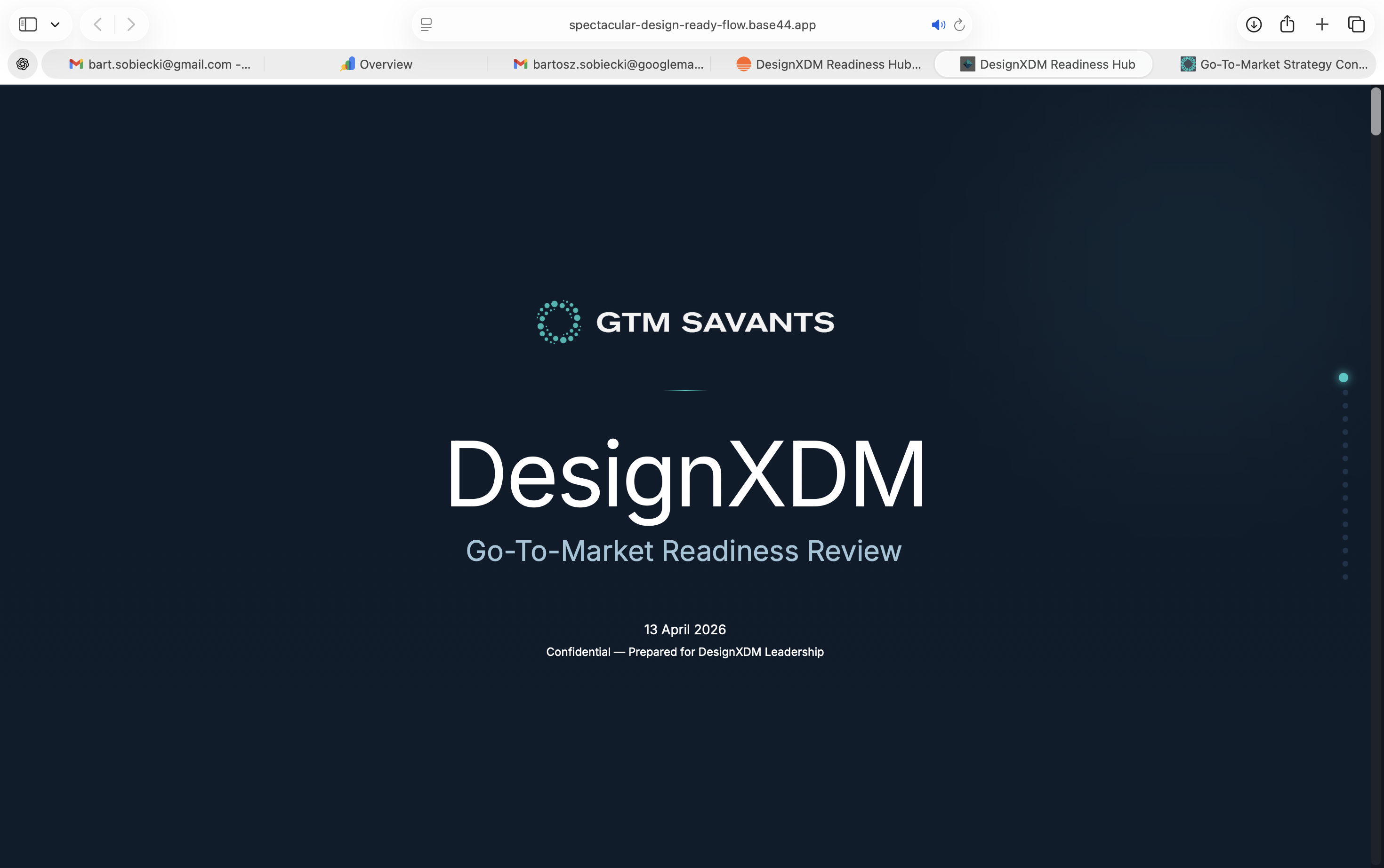 GTM Readiness Review template preview