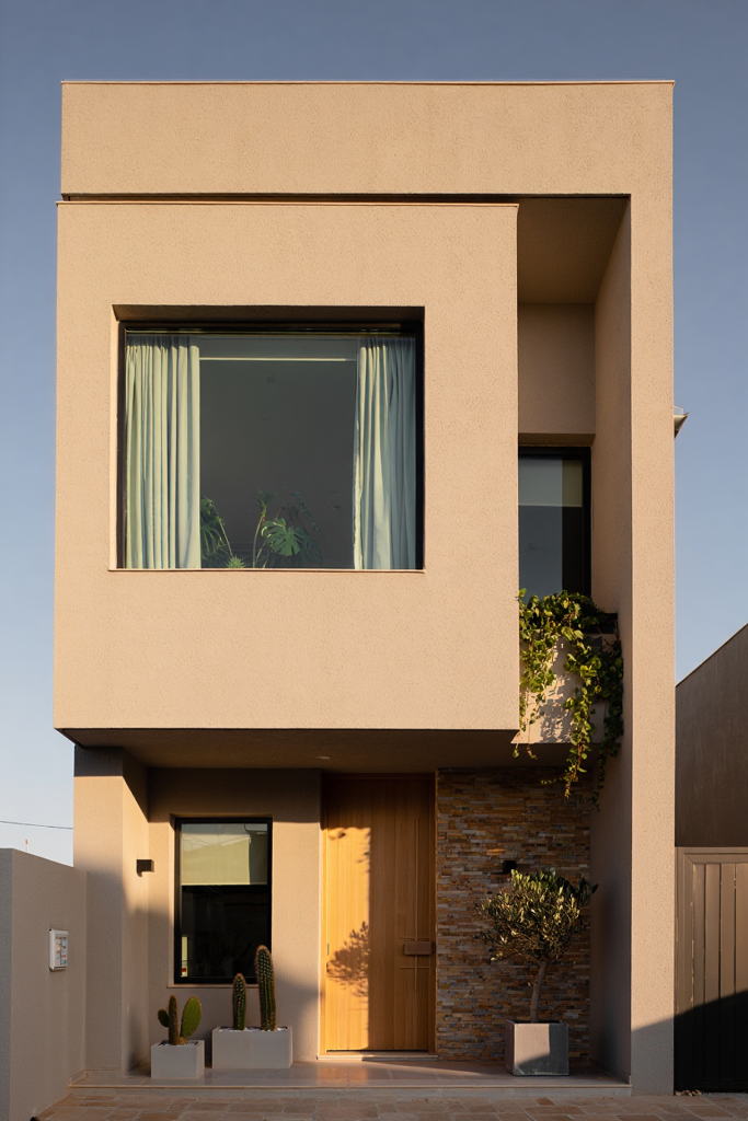 Villa Cubista — Facade at Sunset