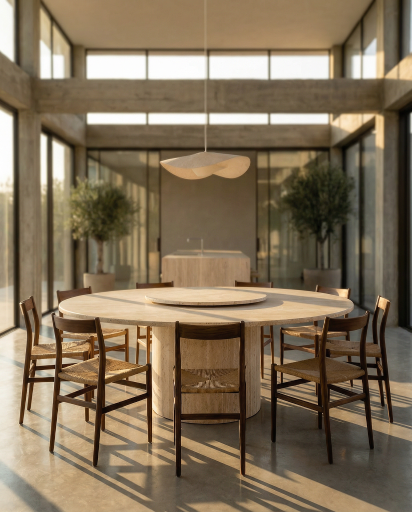Round Table — Open Room Overlooking the Landscape