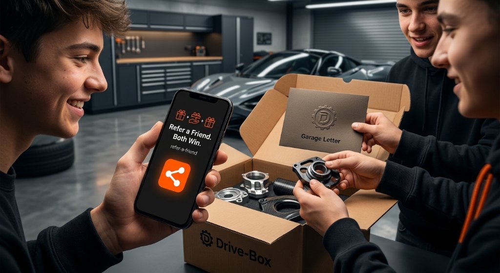 Referral program - friends sharing Drive-Box