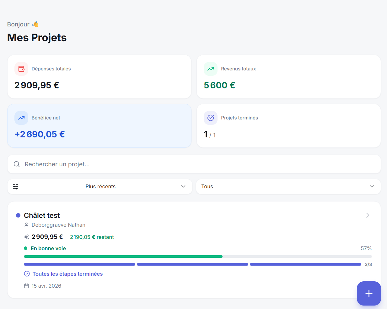 Chalet App template preview