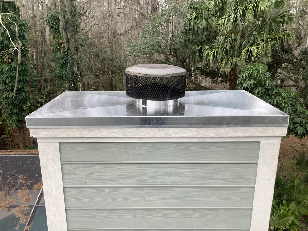 Stainless chimney chase cover
