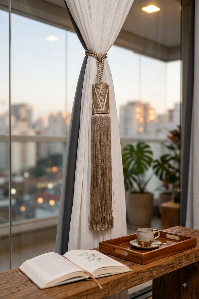 Abraçadeira Marbella em ambiente decorado