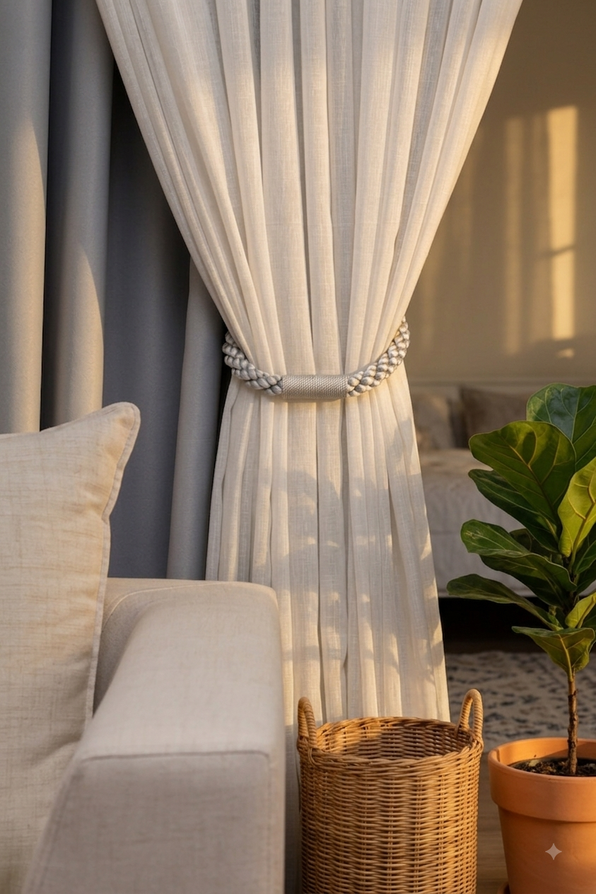 Abraçadeira Marbella em ambiente decorado