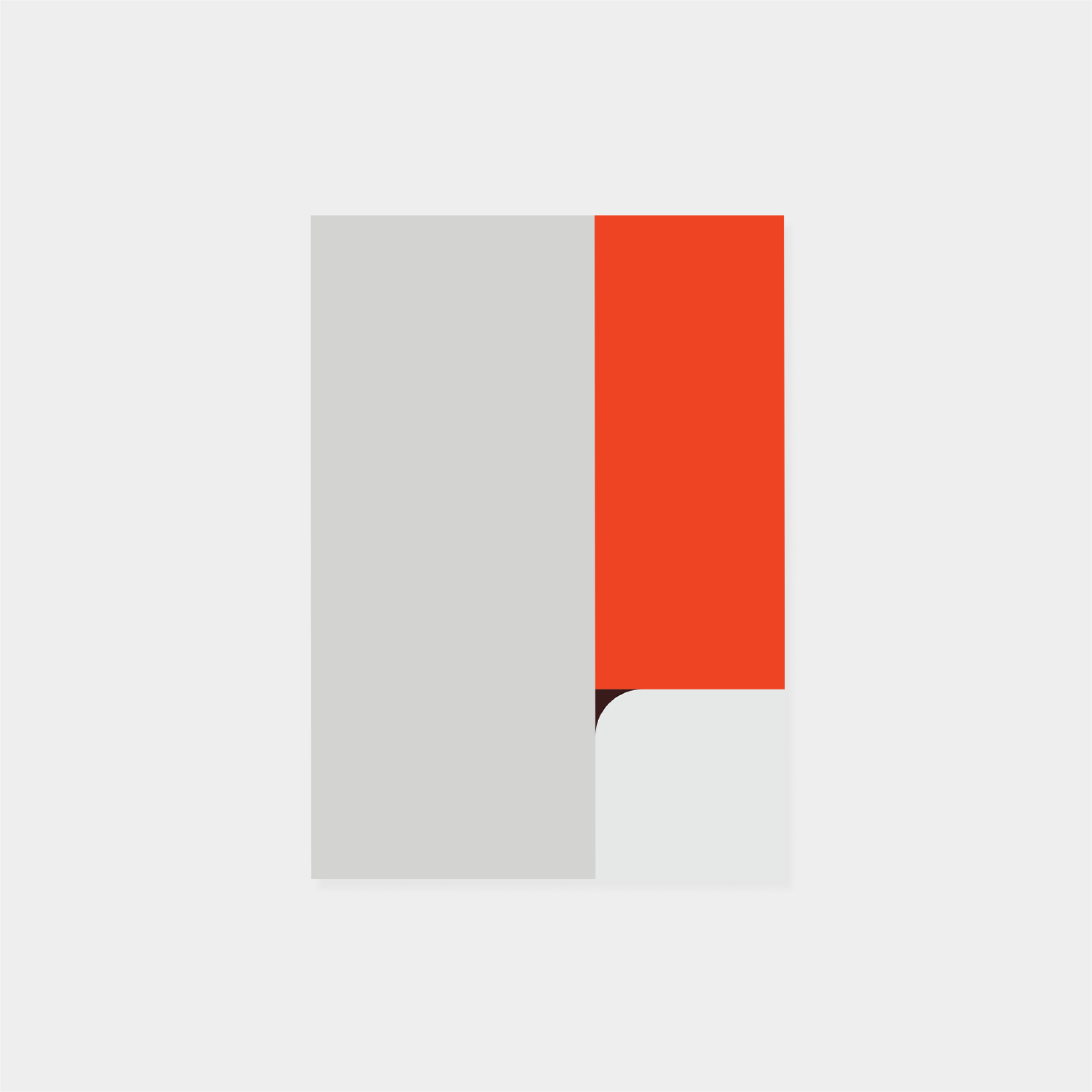Hello Color Study II mini fine art print pack with red, blue, gray, and typographic artwork