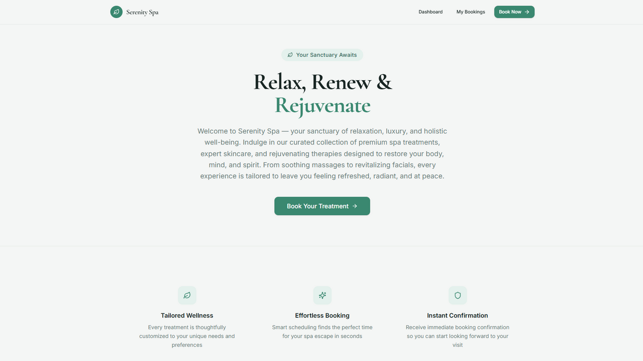 Intelligent Booking System template preview