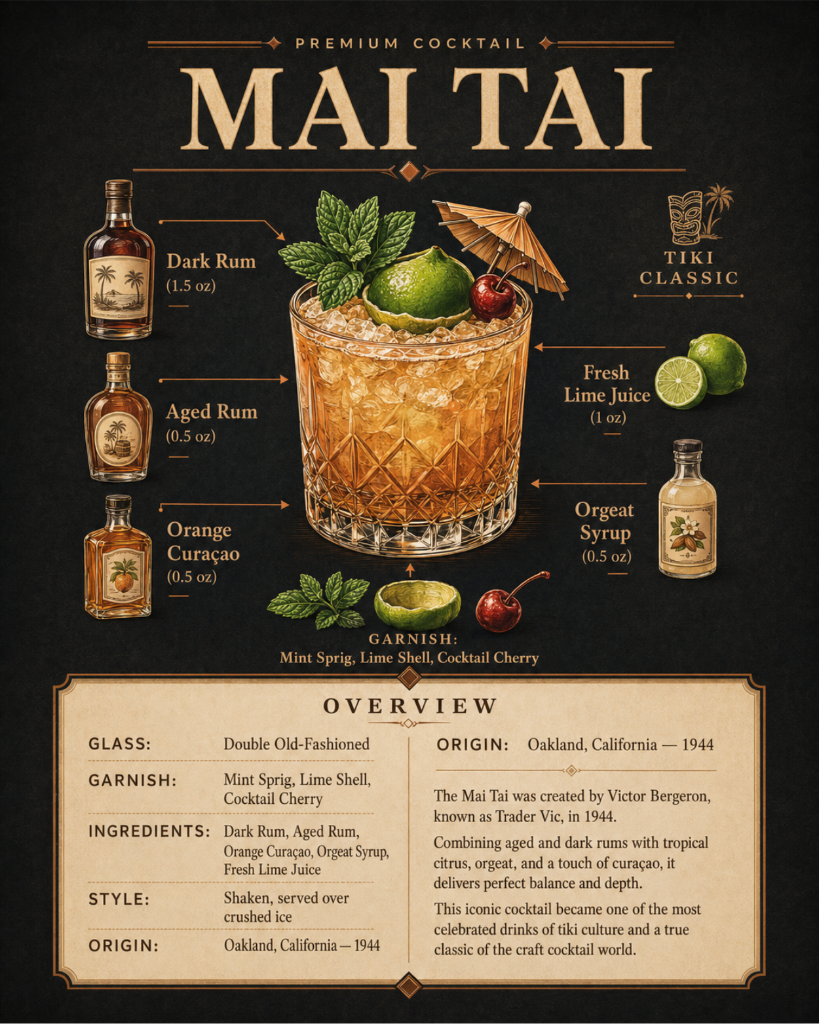 Mai Tai Cocktail Poster