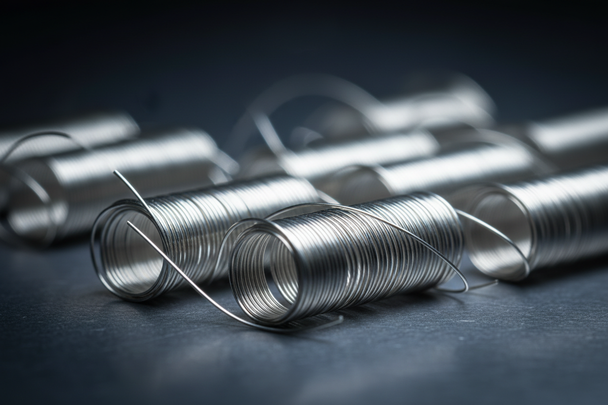 Ultra-pure nickel wire coils