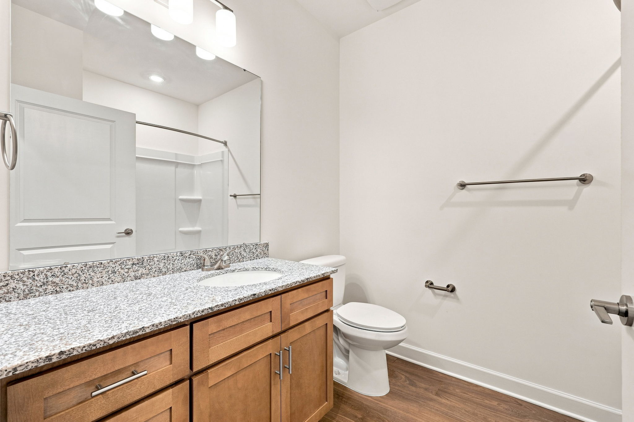 Bathroom with granite vanity