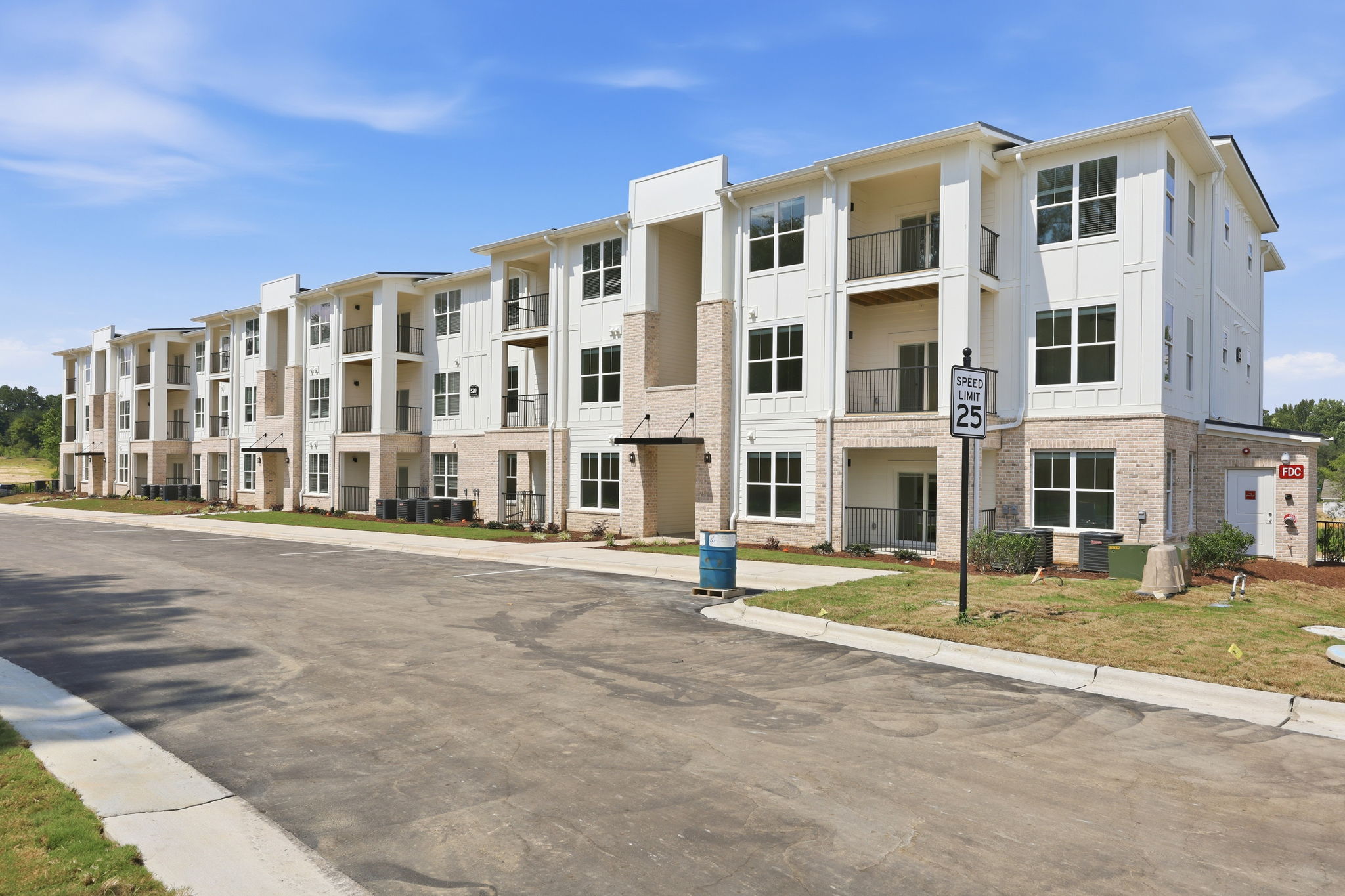Exterior view along the community street