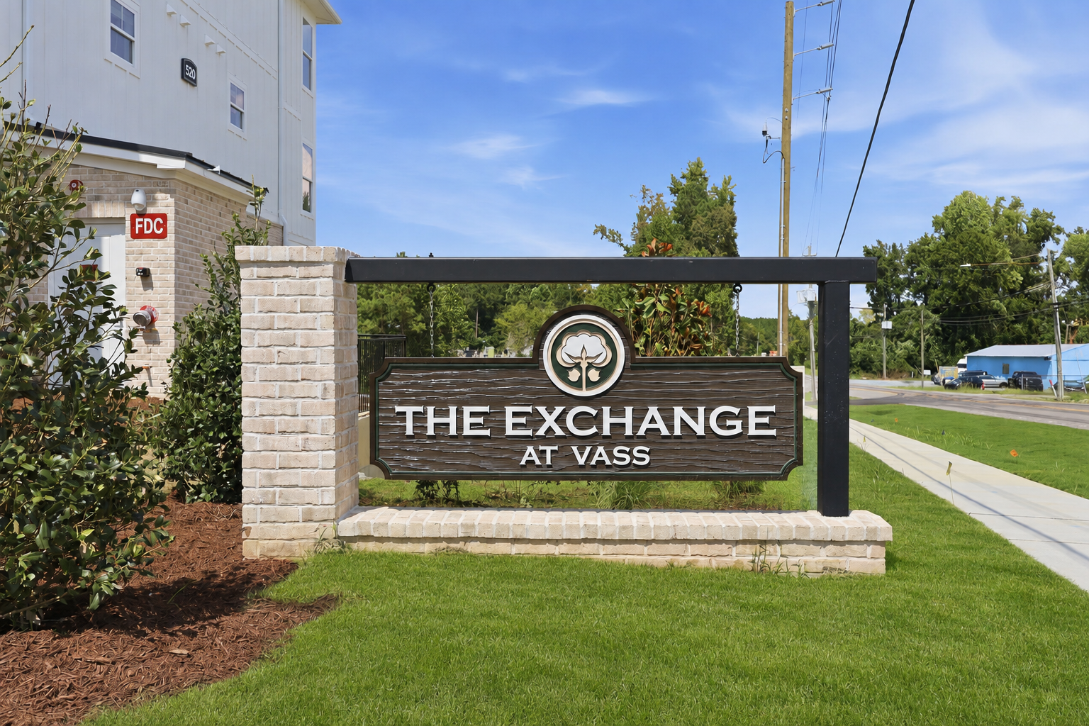 The Exchange at Vass entrance sign
