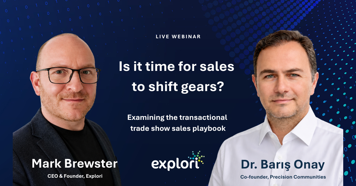 Is it time for sales to shift gears? — a live webinar with Mark Brewster and Dr Barış Onay