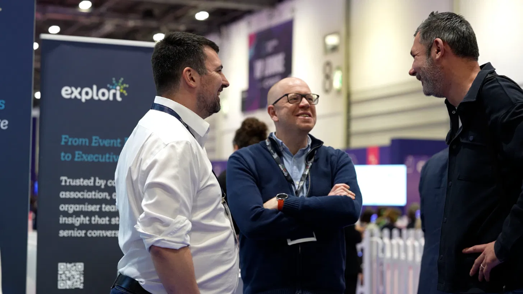Explori colleagues at an industry event