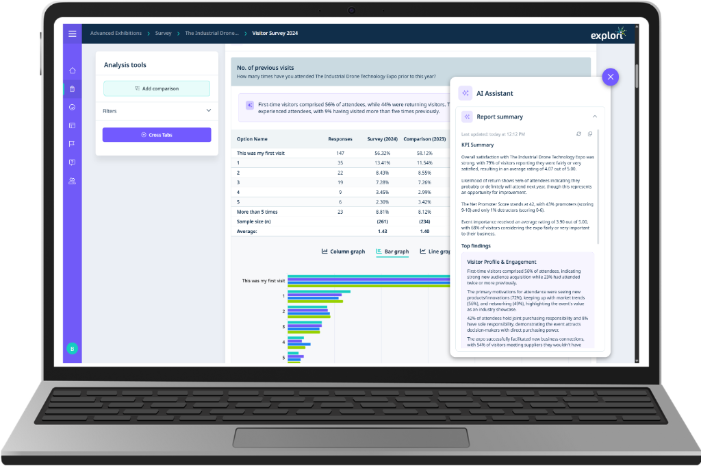 Explori platform interface