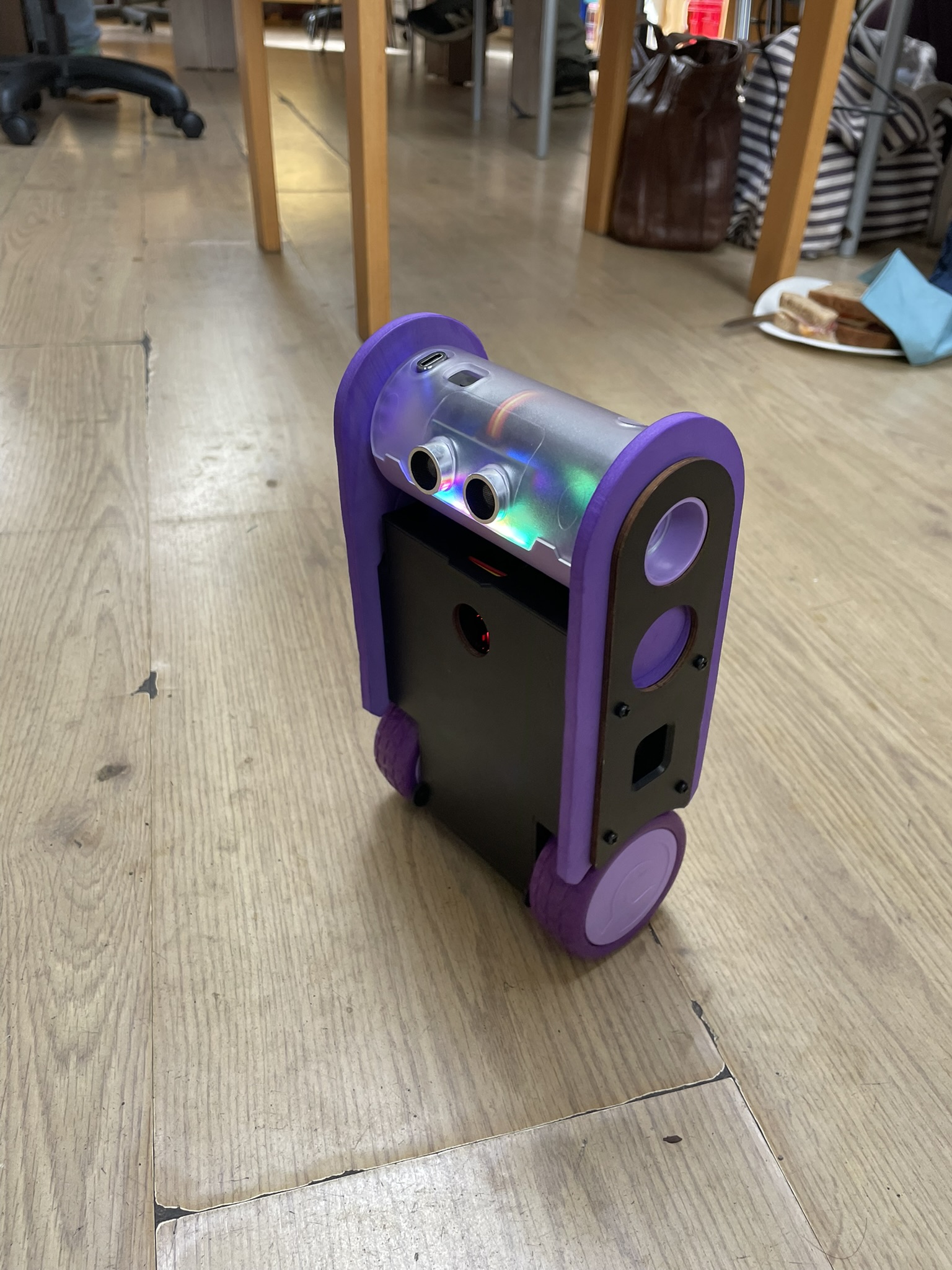 Custom-built robot toy at the Big Brunch