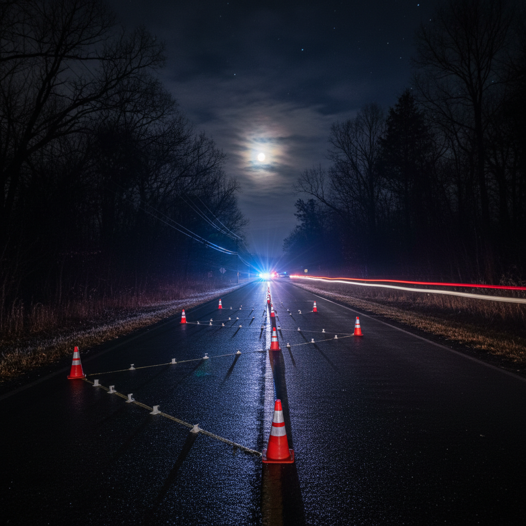 Field sobriety test road cones Connecticut OUI night police