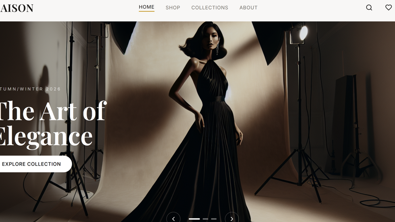 Luxury Fashion Store template preview