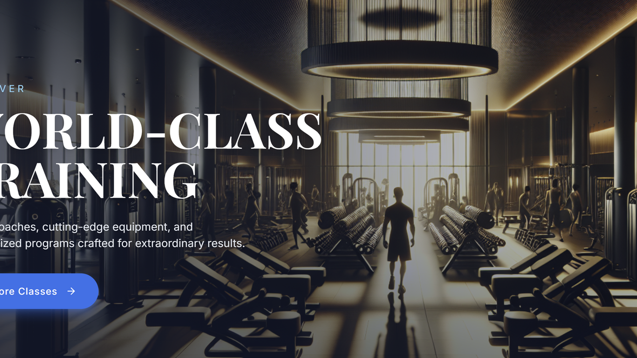 AuraFit Gym App template preview