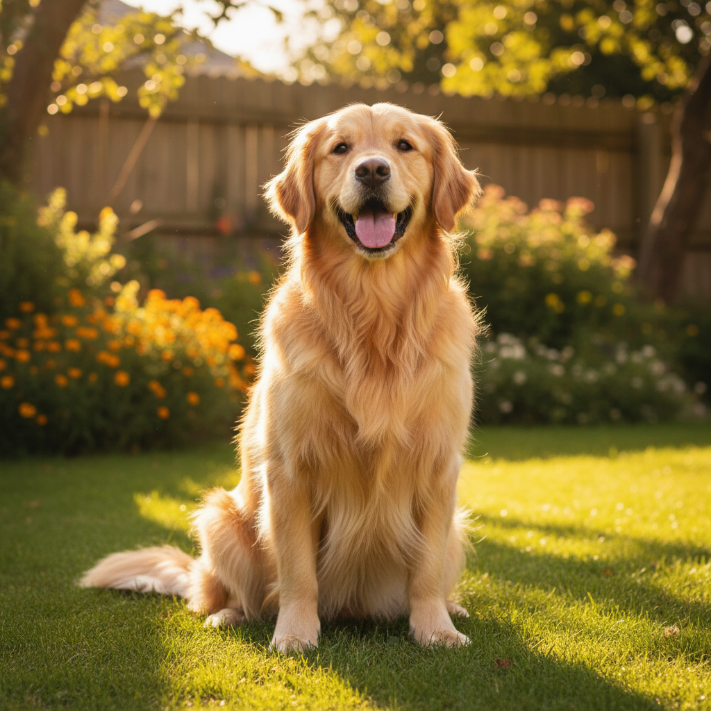 Golden Retriever after de-shedding treatment