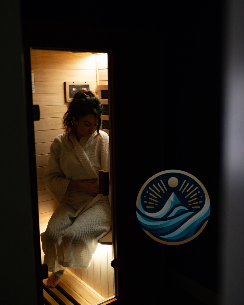 Infrared sauna at Peak State Recovery