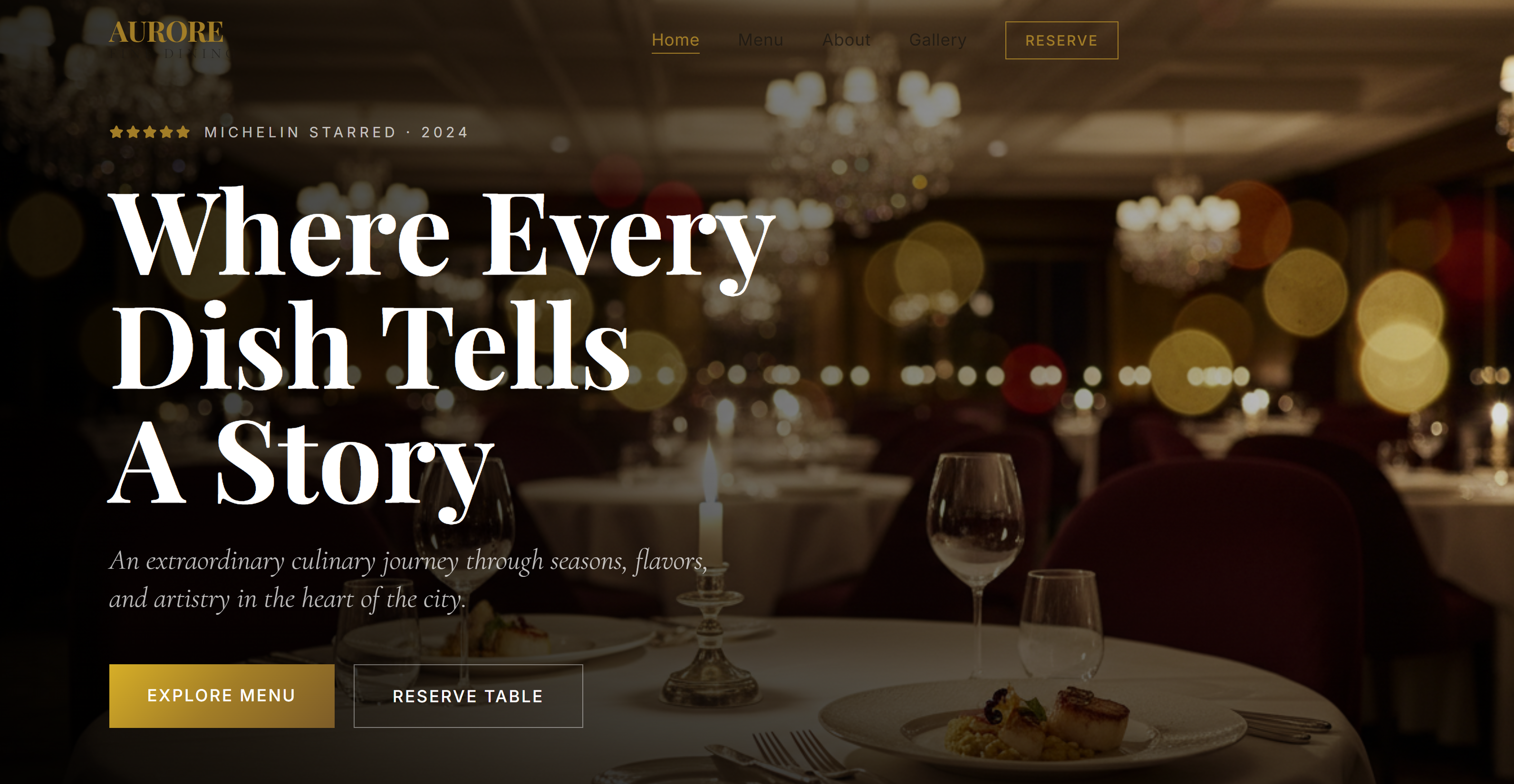 Arore Restaurant App template preview