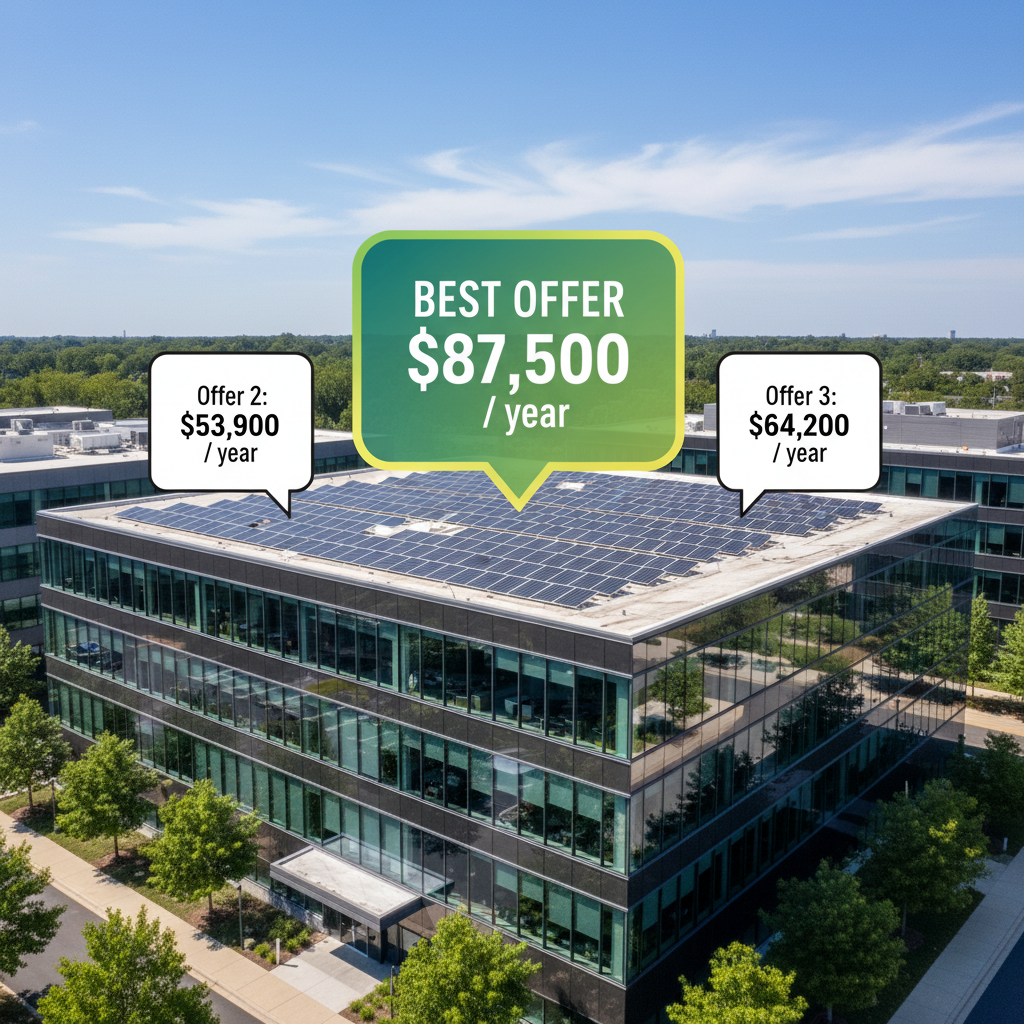 Commercial solar rooftop lease offers