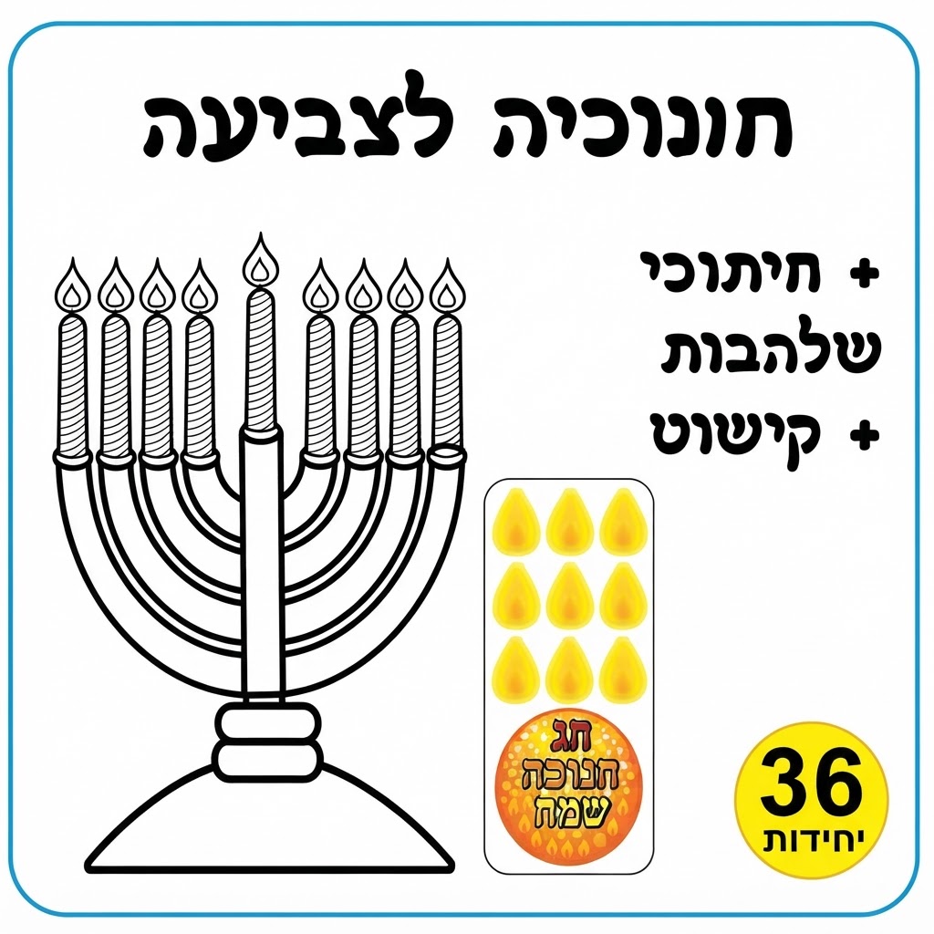 חנוכיה לצביעה