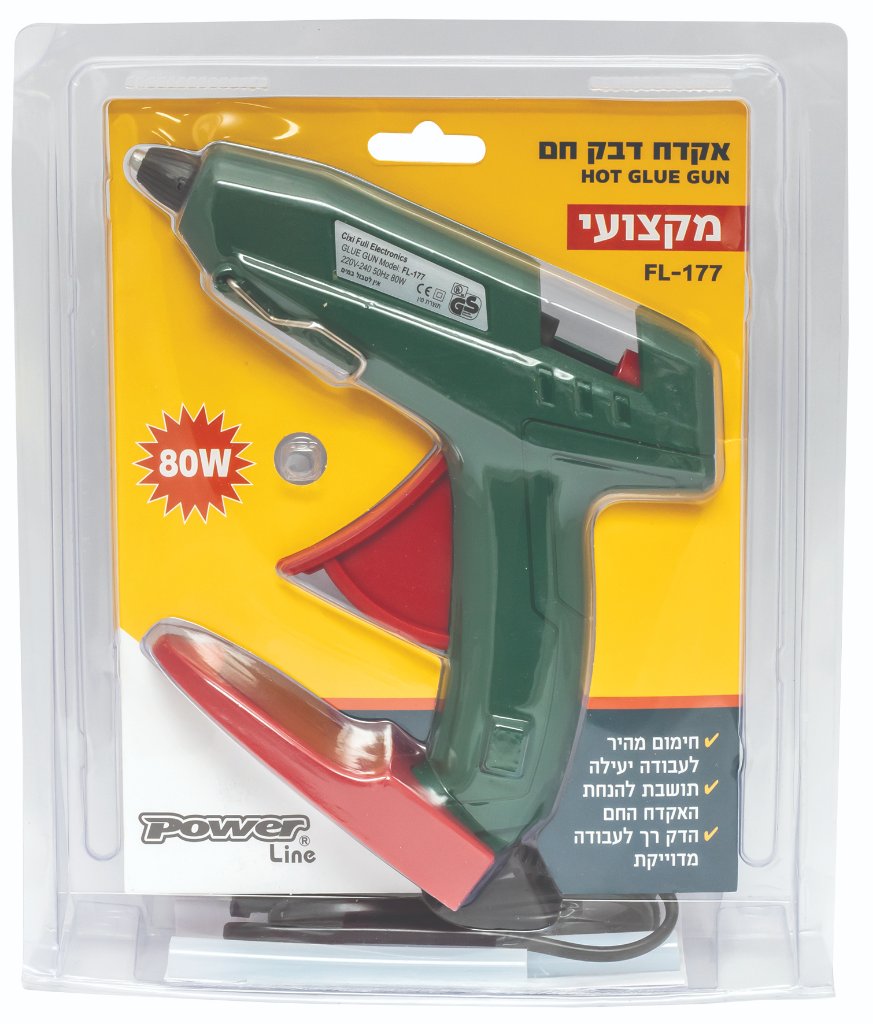 אקדח דבק חם מקצועי 80W