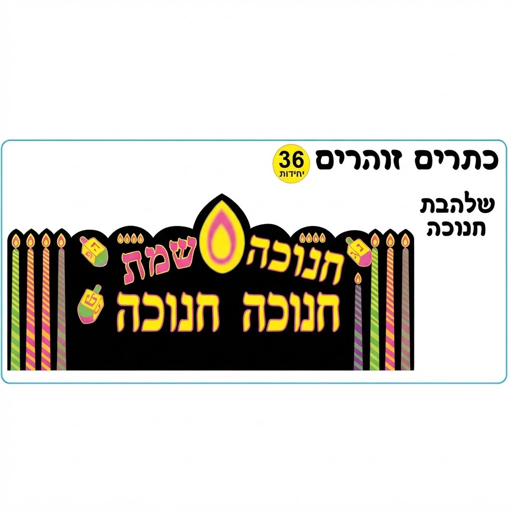 כתר זוהר שלהבת חנוכה שמח