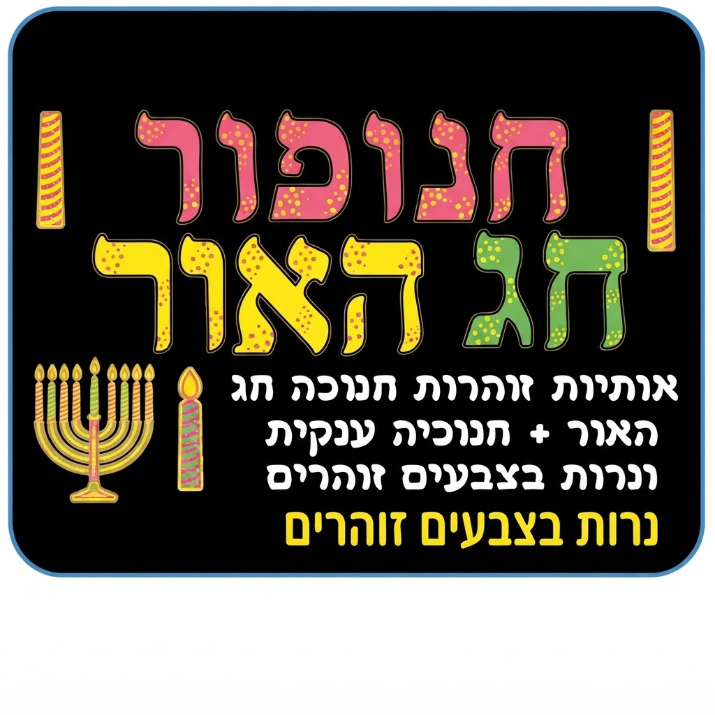 ערכת קישוט זוהרת חנוכה חג האור