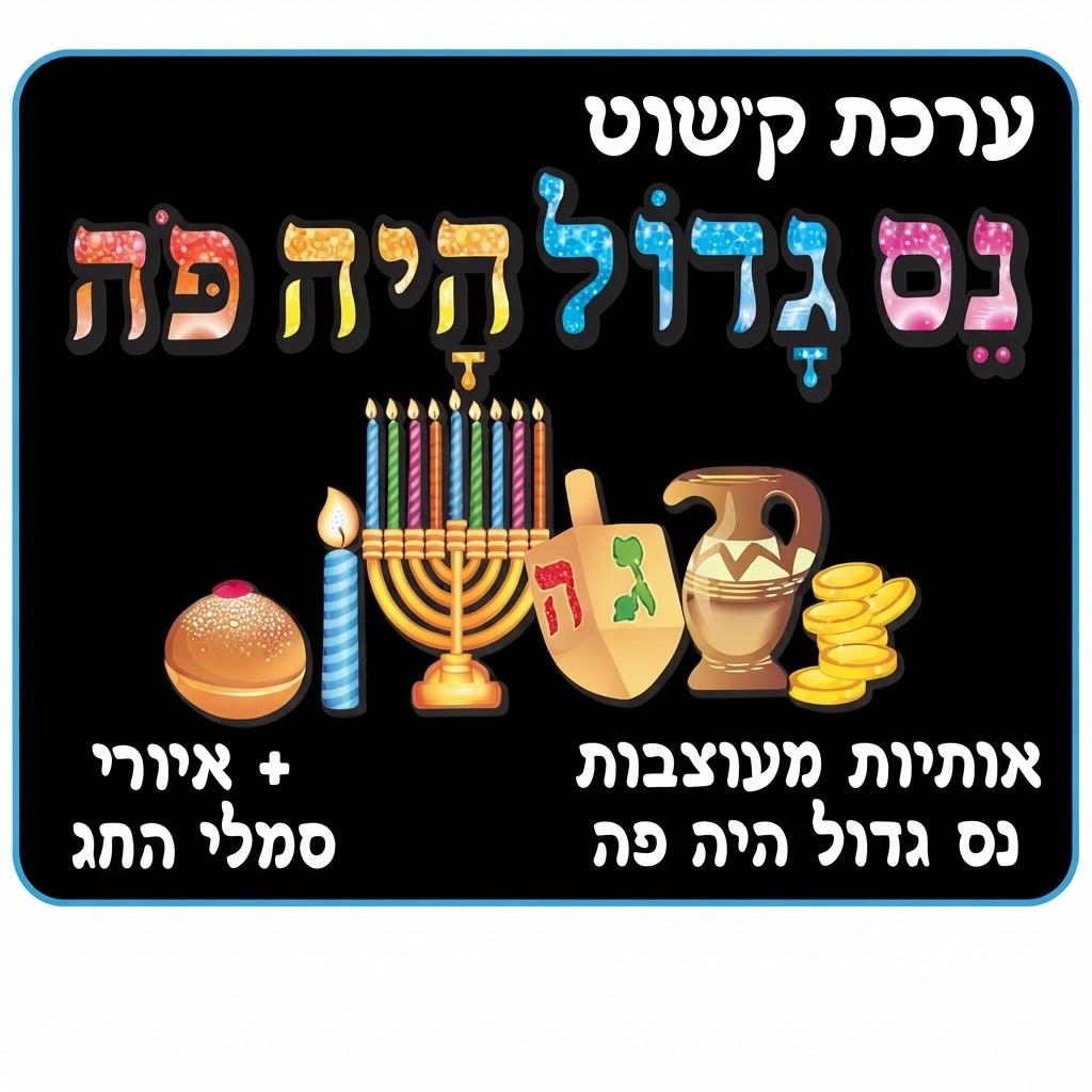 ערכת קישוט נס גדול היה פה