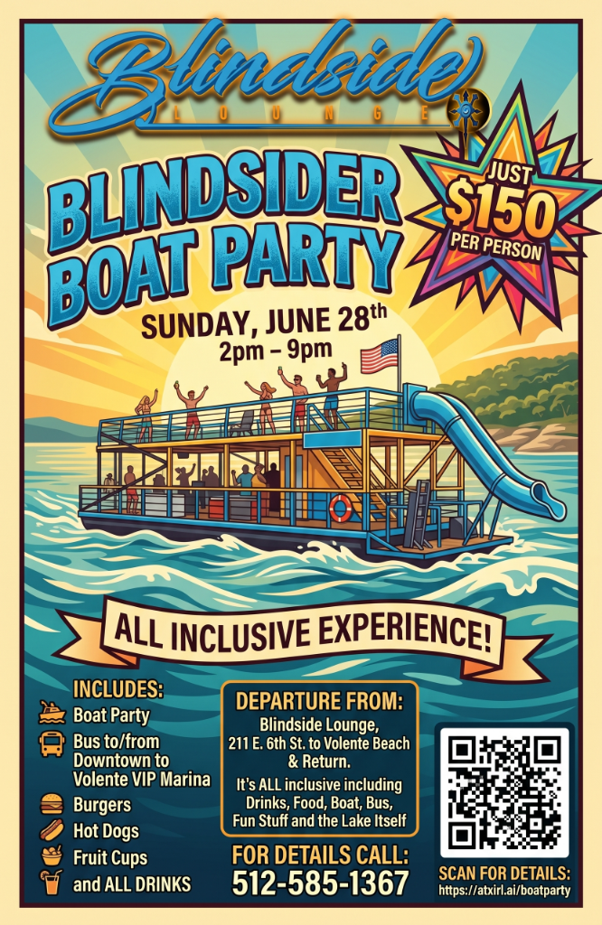 Blindsider Boat Party Flyer