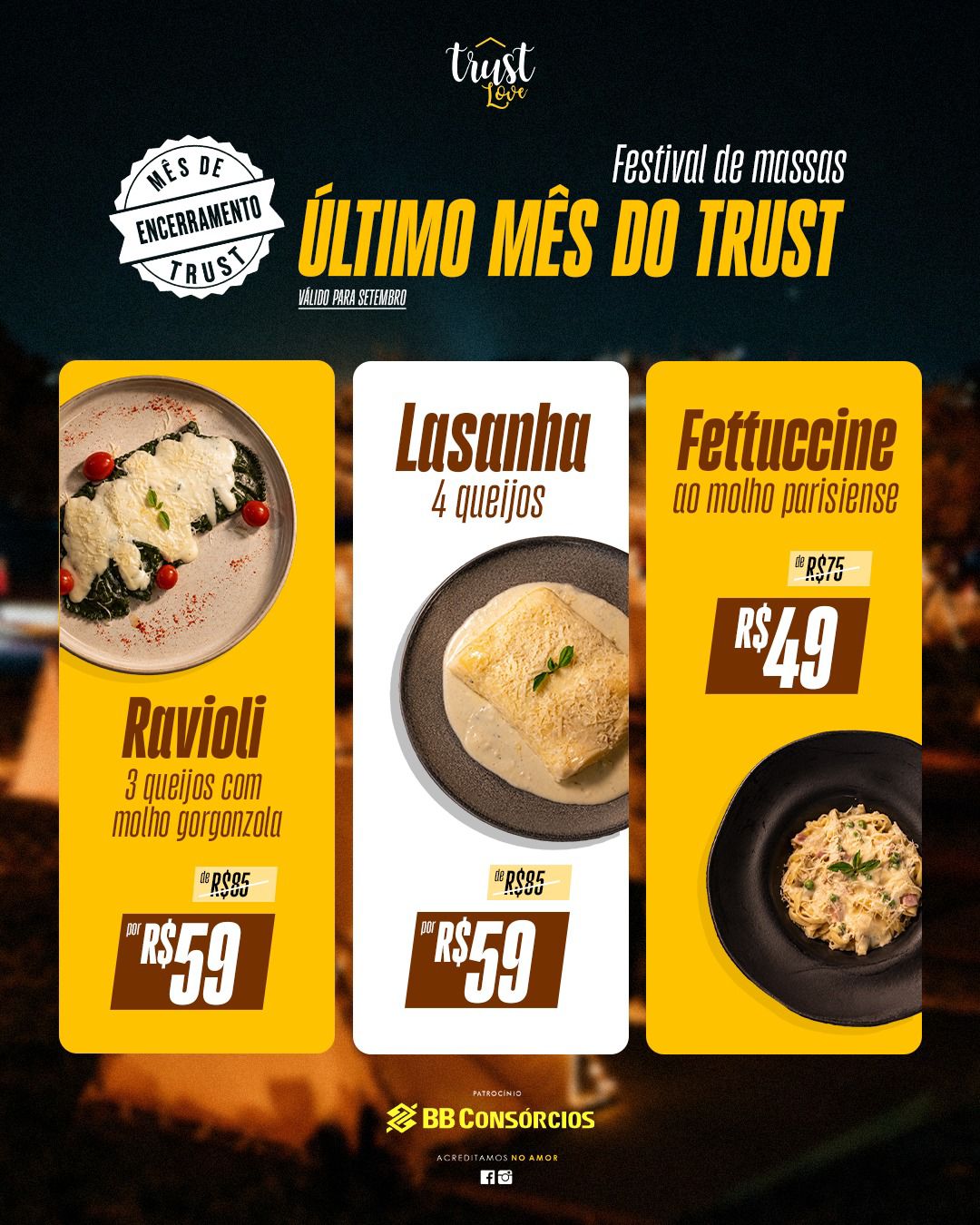 Festival de Massas — Ravioli, Lasanha e Fettuccine