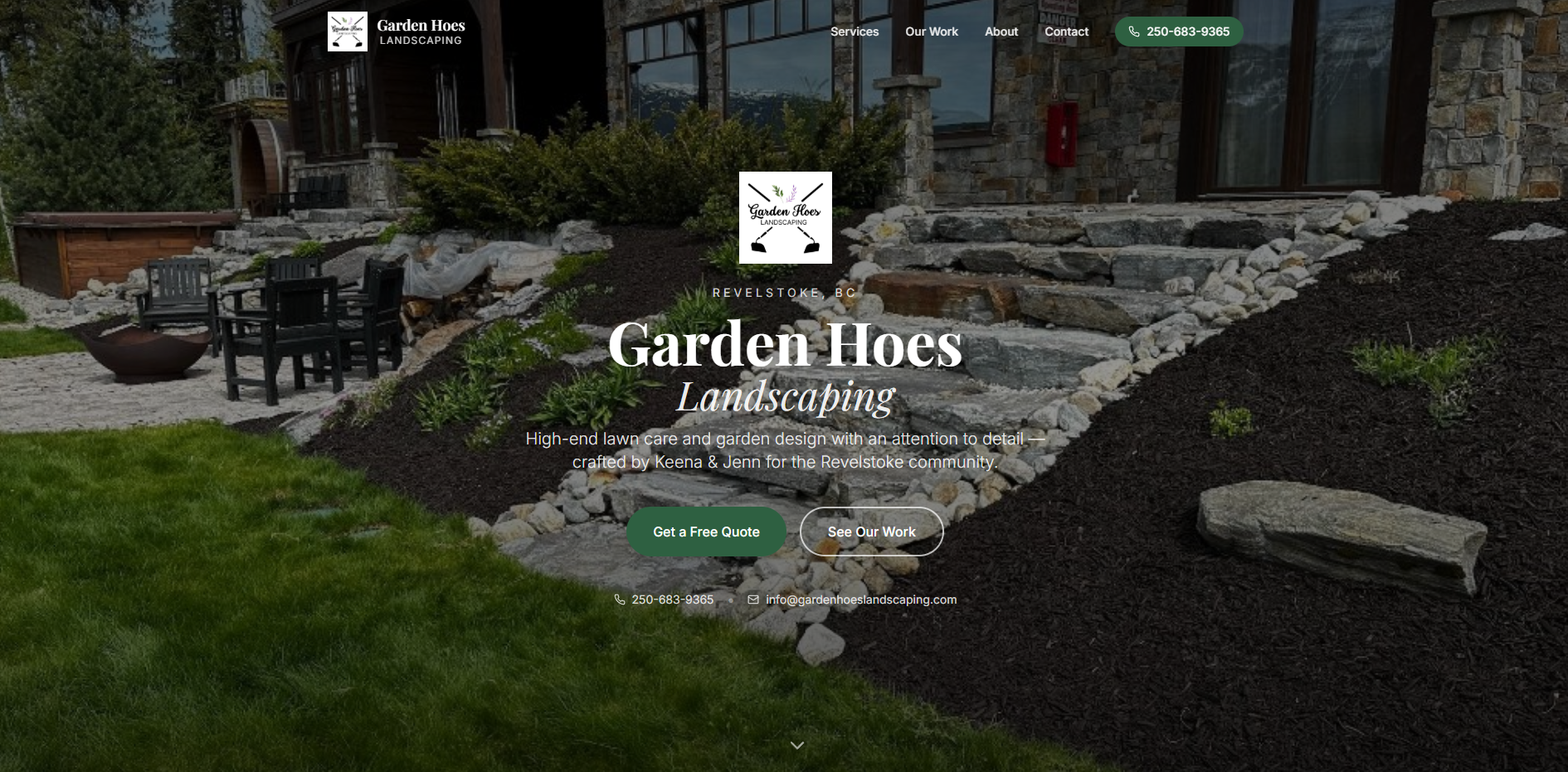 Garden Hoes desktop website