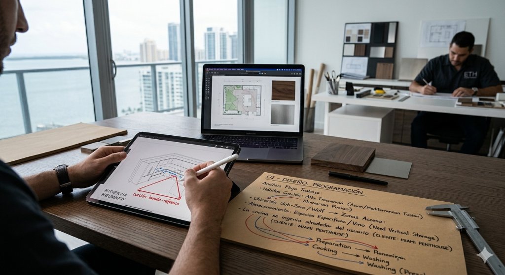Design & programming — every kitchen begins with a precise technical layout.